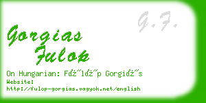 gorgias fulop business card
